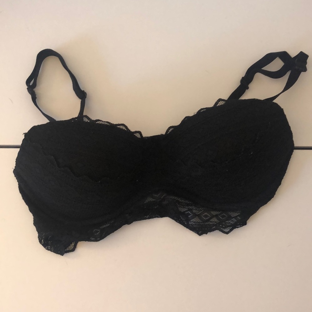 PINK Black Bralette